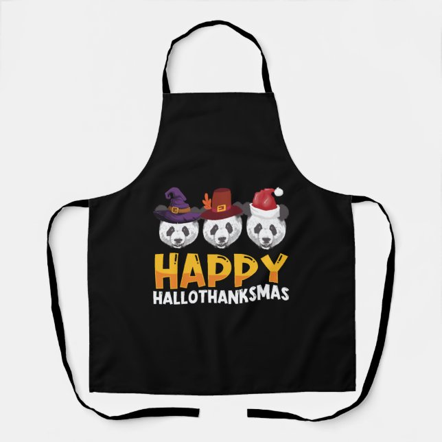 Frohe Hallothanksmas Halloween Erntedank Merry Schürze (Vorderseite)