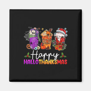 Frohe Hallothanksmas Halloween Kaffee Latte Danke Magnet