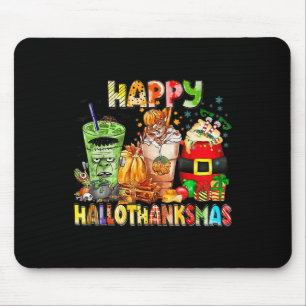 Frohe Hallothanksmas Kaffee Halloween Erntedankfes Mousepad