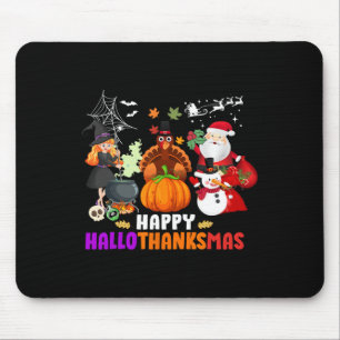 Frohe Hallothanksmas Spaß Halloween Weihnachten Mousepad