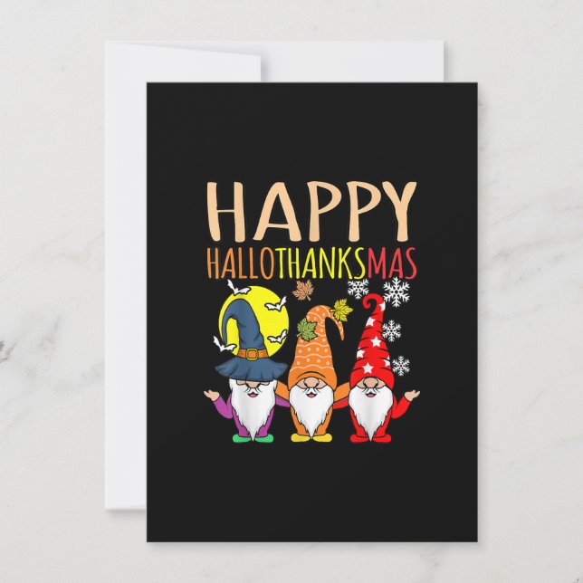 Frohe Hallothanksmas Weihnachtsfeiertag Thanksgiv Einladung (Vorderseite)