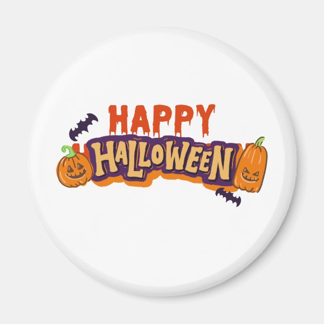 Frohe Halloween 2024 Magnete für Küche Magnet (Vorne)