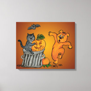 Frohe Halloween! 5 Leinwanddruck