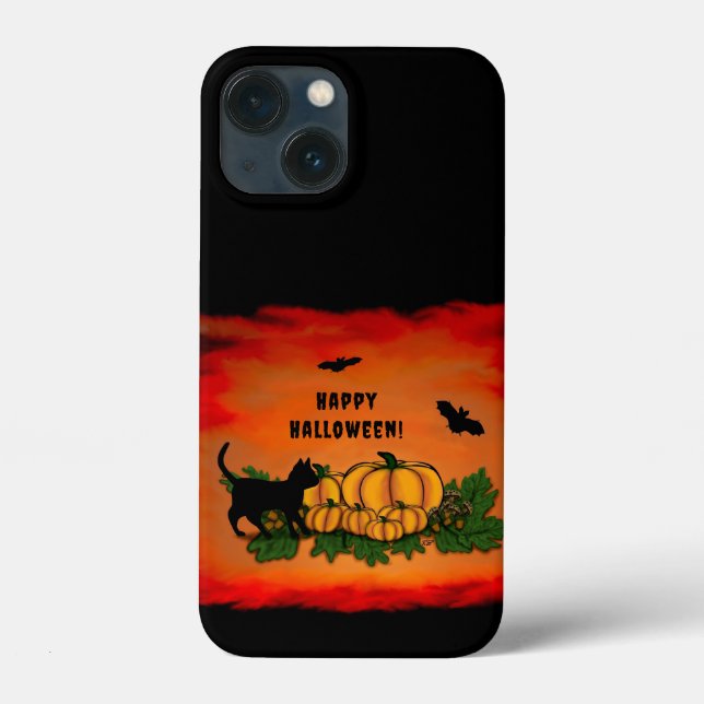 Frohe Halloween , Black Cat , Bat und Pumpkin Case-Mate iPhone Hülle (Rückseite)