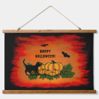 Frohe Halloween , Black Cat , Bat und Pumpkin