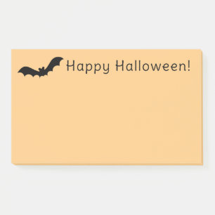 Frohe Halloween Black Flying Bat Orange Notes Post-it Klebezettel