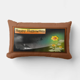Frohe Halloween & Blume - Lendenkissen