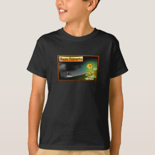 Frohe Halloween & Blume - T-Shirt
