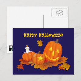 Frohe Halloween! Funny Jack O'Lanterns Postkarte