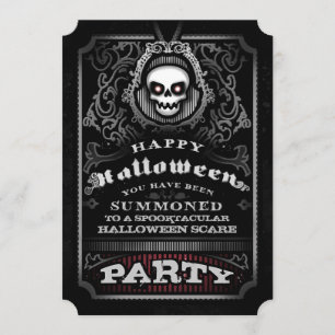 Frohe Halloween Gotik Party Einladung - Böser Schä