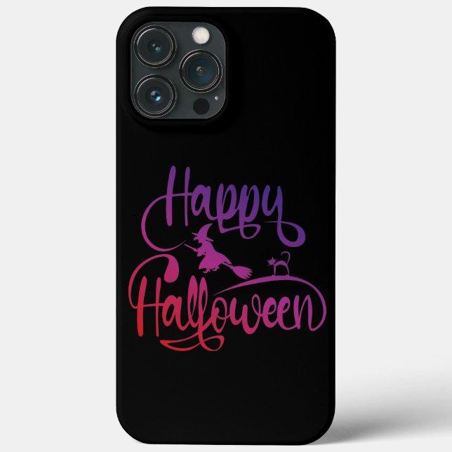 Frohe Halloween-Gradient-Hexenkatze Case-Mate iPhone Hülle (Rückseite)