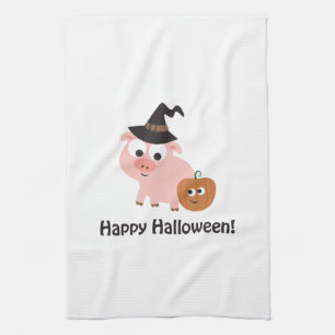 Frohe Halloween! Hexe Pig Handtuch