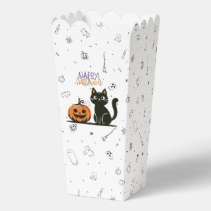 Frohe Halloween-Katze & Kürbis Geschenkschachtel