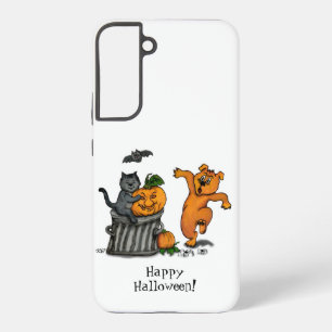 Frohe Halloween! Katzen-Hund und Spider Samsung Galaxy Hülle