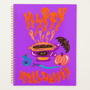Frohe Halloween Katzenliebhaber Hexe-Tasse Kaffee Planer