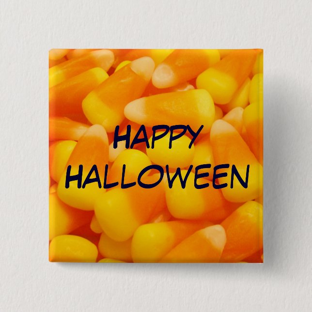 Frohe Halloween Knöpfe Candy Corn Knopf Button (Vorderseite)