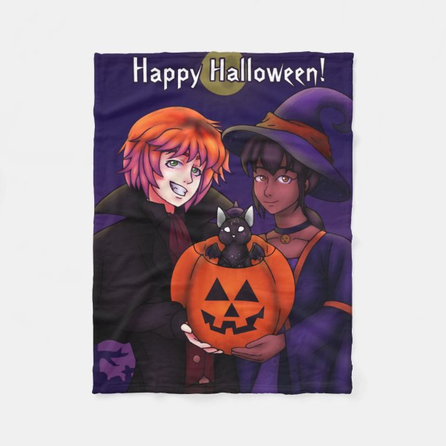 Frohe Halloween-Kostüme Fleecedecke (Vorderseite)