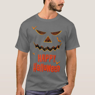 Frohe Halloween-Kostüme mit Kürbisgesicht & Fleder T-Shirt