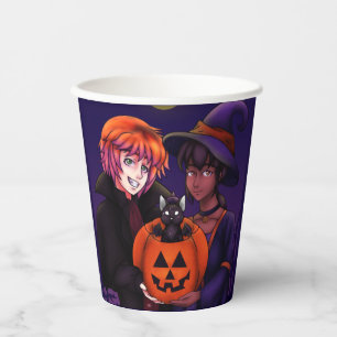Frohe Halloween-Kostüme Pappbecher