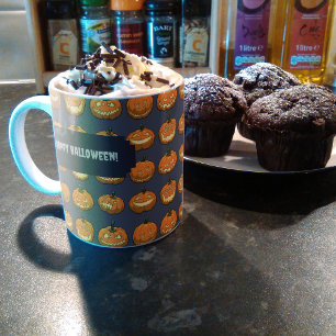 Frohe Halloween! Kürbislaterne Pumpkin Pattern Kaffeetasse
