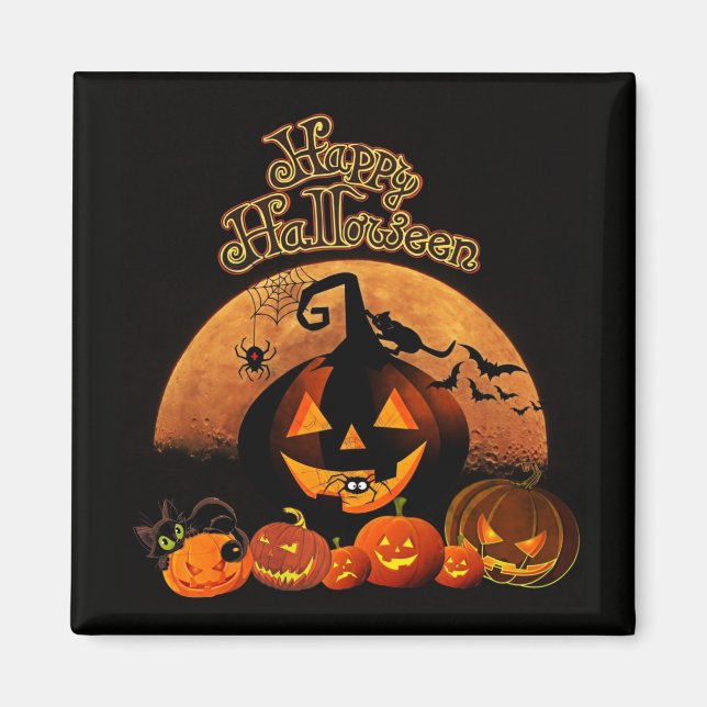 Frohe Halloween-Magnet Magnet (Vorne)