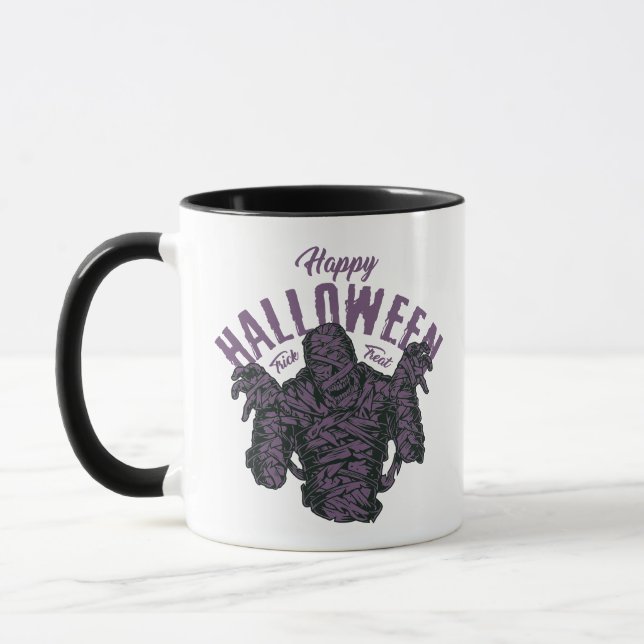 Frohe Halloween-Mummy-Tasse - Spooky Wrapped Monst Tasse (Links)