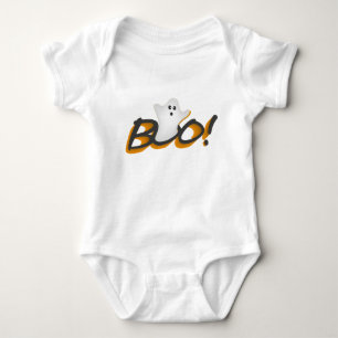 Frohe Halloween Niedlich Ghost Word BOO! Baby Strampler
