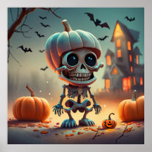 Frohe Halloween! Niedliches Skelett