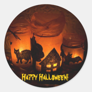 Frohe Halloween! Runder Aufkleber