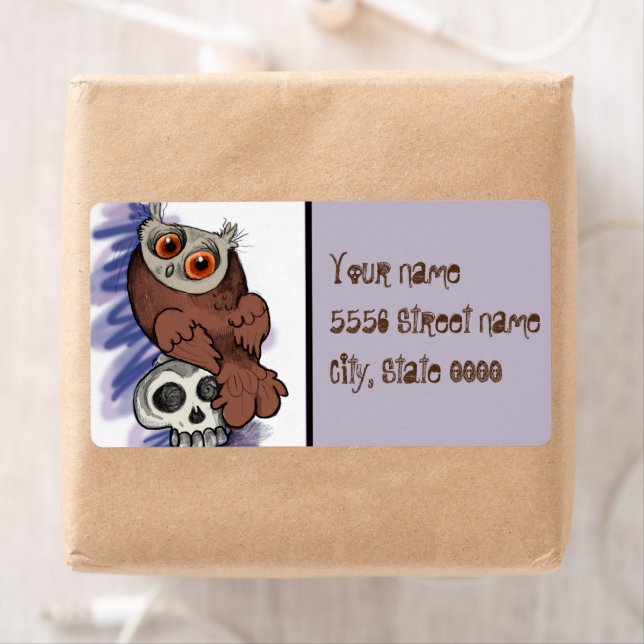 Frohe Halloween! Scardy Owl Skull (Insitu)