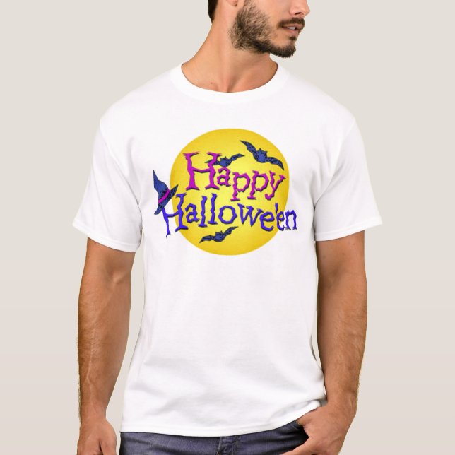 Frohe Halloween-T - Shirt, Krawatte, Bekleidung T-Shirt (Vorderseite)
