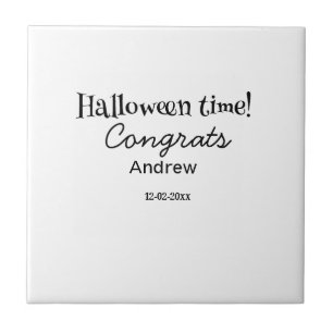 Frohe Halloween-Zeit Name Datum Jahr Abschluss Fliese