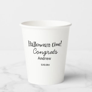 Frohe Halloween-Zeit Name Datum Jahr Abschluss Pappbecher