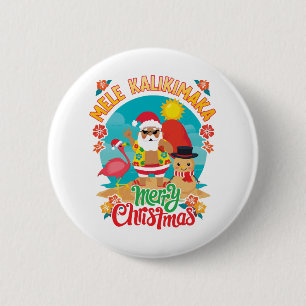 Frohe Hawaiianische Weihnachten für ein strahlende Button
