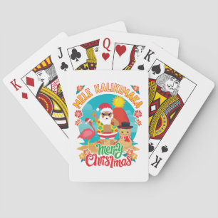 Frohe Hawaiianische Weihnachten für ein strahlende Spielkarten