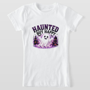 🎃 Frohe heimgesuchte Geister Halloween-Spruch 👻 T-Shirt