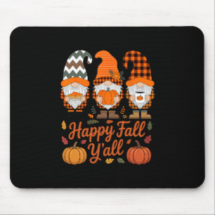 Frohe Herbst euch alle Gnom Kürbis Herbst Erntedan Mousepad