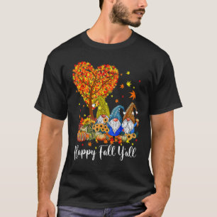 Frohe Herbst euch alle Gnome Kürbis Herbst Stimmun T-Shirt