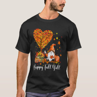 Frohe Herbst euch alle Gnome Kürbis Herbst Stimmun T-Shirt