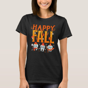 Frohe Herbst-Zahnbürste Sie Alle Dental-Zahnarzt-T T-Shirt