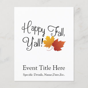 Frohe Herbstzeit Euch Alle, es ist Herbst Nicht-Ha Flyer