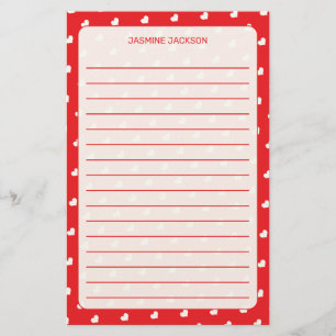 Frohe Herzen Valentinstag Modernes Liebesmuster Briefpapier