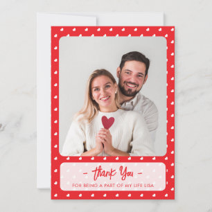 Frohe Herzen Valentinstag Modernes Liebesmuster Dankeskarte