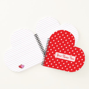 Frohe Herzen Valentinstag Modernes Liebesmuster Notizbuch