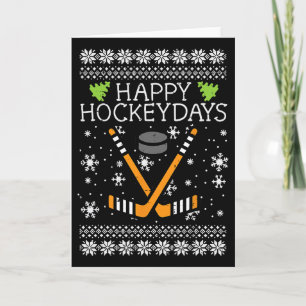 Frohe Hockeytage Hässliche Weihnachten Xmas Hockey Karte