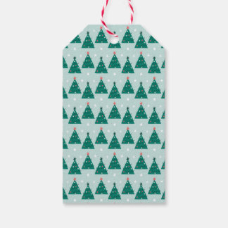 Frohe Holly-Tage Weihnachtsbäume Geschenkanhänger