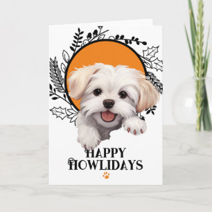 Frohe Howlidays Malteser Hund Weihnachten