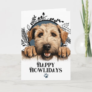 Frohe Howlidays Weizen-Terrier-Hund Weihnachten