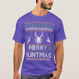 Frohe Huntmas Hirsche Jagd hässliche Weihnachtskra T-Shirt