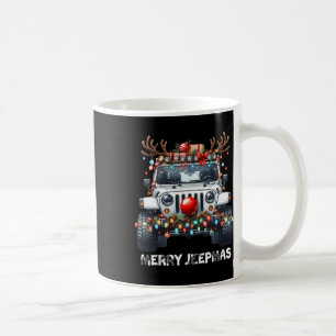 Frohe Jeepmas hässliches Licht Rentier Weihnachten Kaffeetasse
